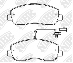 Колодки тормозные RENAULT Master (10-) передние (4шт.) NIBK PN0639W NIBK