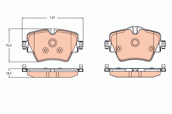 Колодки передние BMW X1 F48 GDB2098 GDB2098 TRW
