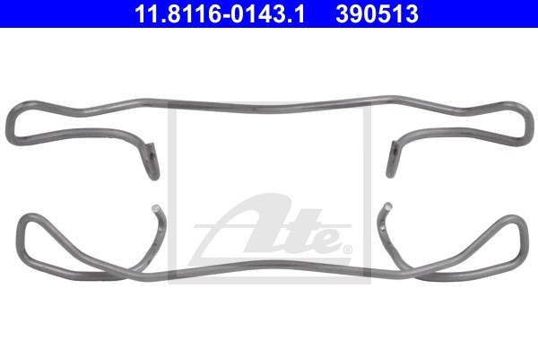 пружина торм.колодок пер.!\ VW Sharan 2.0/1.8T 95-10 11.8116-0143.1 ATE