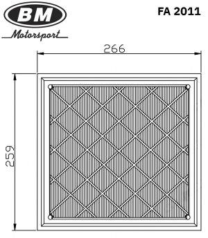 Фильтр воздушный CRUZE 2.0 CDI, ASTRA JZAFIRA 1.41.61.7CDTI2.0CDTI 09 FA2011 FA2011 BM MOTORSPORT