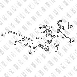 сайлентблок перед. рычага!\ Honda HR-V 98> FG0456 FIXAR