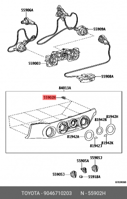 клипса кузовная! (п)\ Toyota 90467-10203 TOYOTA