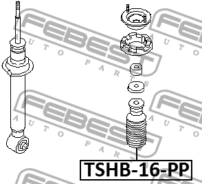 Пыльник и отбойник NISSAN Almera (N16) амортизатора заднего комплект на 1 амор.  TSHB-16-PP FEBEST
