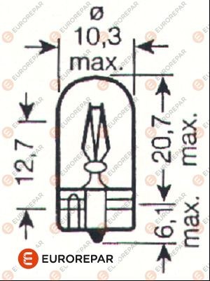 W5W 12VX5W W2.1x9.5d 1616431580 EUROREPAR