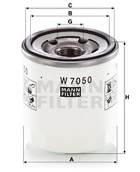 Фильтр масляный W7050 W7050 MANN FILTER