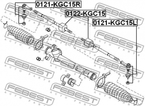 наконечник рулевой правый!\ Daihatsu Applause all 89> 0121-KGC15R FEBEST