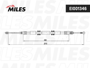 Трос стояночного тормоза KANGOO (III) EI001346 EI001346 MILES