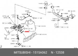 прокладка турбокомпрессора!\ Mitsubishi Pajero Sport/Pajero 1515A062 MITSUBISHI