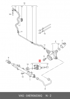 ФОРСУНКА ТОПЛИВНАЯ VAG 04E906036C 04E 906 036 Q VAG