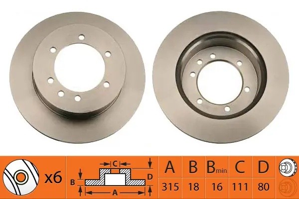 Диск тормозной задний NISSAN PATROL 88-10 BR22128T BR22128T SB NAGAMOCHI
