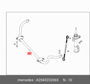 СТАБИЛИЗАТОР ПОДВЕСКИ A 204 323 20 65 MERCEDES BENZ