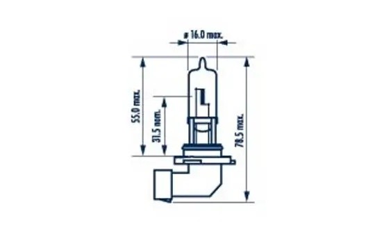 Лампа 12V HB3 60W P20d блистер (1шт.) Standard NARVA 480054000 NARVA