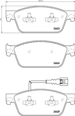 Колодки тормозные P85141 P85141 BREMBO