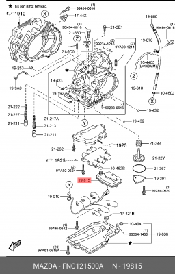 Фильтр масляный АКПП MAZDA 3,6 OE FNC1-21-500A MAZDA