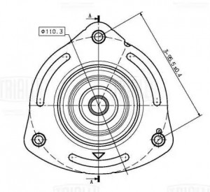 Опора амортизатора Honda Civic VIII (06-) седан (перед.) (с подшип.) (SA 2353) SA 2353 TRIALLI