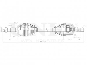 Привод в сборе передний левый CVJ-10117 UNIO