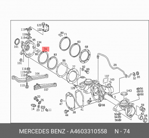 ДЕРЖАТЕЛЬ КОЛЬЦА УПЛОТНИТЕЛЬНОГО 4603310558 A 460 331 05 58 MERCEDES BENZ