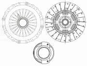 Сцепление в сборе Scania G 400/P 400/R 400 (03-) (K432-62/K432-20) (с мех. муфт) FR817 TRIALLI