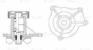 НАСОС ВОДЯНОЙ ДЛЯ А/М КАМАЗ 740.63 ЕВРО-4, 740.735/705 EВРО-5 (ШКИВ 100ММ, 8PK)  LWP 07465 LUZAR