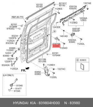 ролик сдвижной двери!\ Hyundai H-1 839804H000 HYUNDAI