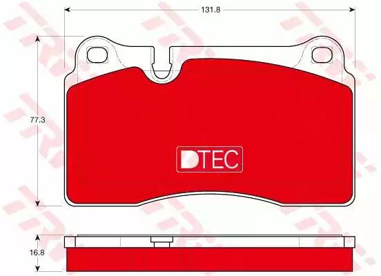 Колодки передние VW TOUAREG (7L_, 7P5) GDB1670DTE GDB1670DTE TRW