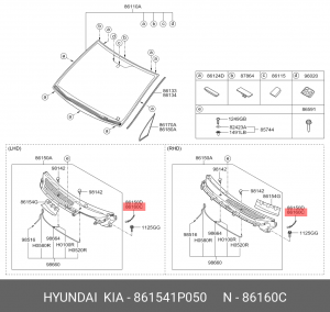 Кузовная накладка(уголок жа бо) 861541P050 HYUNDAI KIA