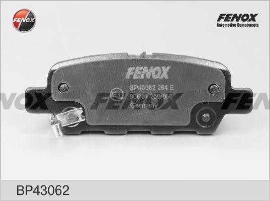 Колодки диск задние Quasqai 07-, Tiida 07-, X-Trail 01-, Grand Vitara II BP43062 BP43062 FENOX