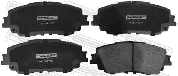 Колодки тормозные передние (с противоскрипной пластиной) 0101GSV70F FEBEST