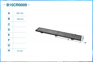 Фильтр салонный угольный B15CR0009 B15CR0009 CWORKS
