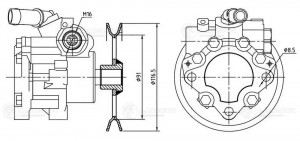 Насос ГУР для а,м ГАЗель-Бизнес УМЗ 4216,Next А274 EvoTech 2.7 LPS 0302 LPS 0302 LUZAR