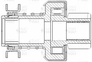 Привод стартера (бендикс) для а/м ГАЗ/УАЗ с дв. ЗМЗ-402 (тип БАТЭ) (VCS 0301) VCS0301 START VOLT