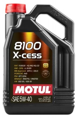 Масло моторное MOTUL 8100 X-CESS 5W40 синт.4л 104256 MOTUL
