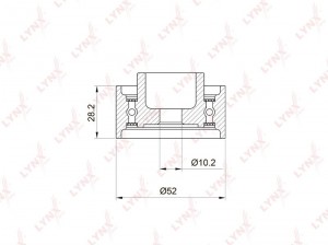ролик обводной ремня ГРМ! Mazda 323/626 1.8-2.0 FS 92> PB-3021 LYNXAUTO