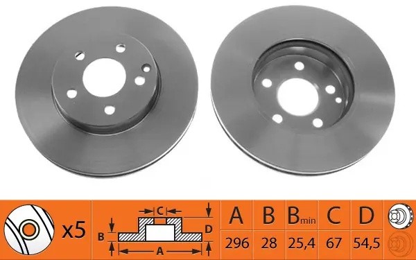 Диск тормозной передний MERCEDES W211 200-320 BR31115T BR31115T SB NAGAMOCHI