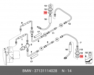 Шайба BMW тормозной системы OE 37 13 1 114 028 BMW