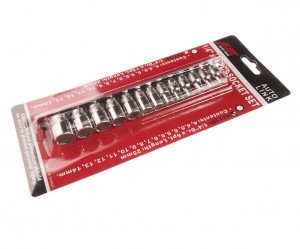 Набор головок торцевых 1/4" 6-ти гранных 04-14мм L=25мм 13 предметов JTC JTC-H213M JTC TOOLS