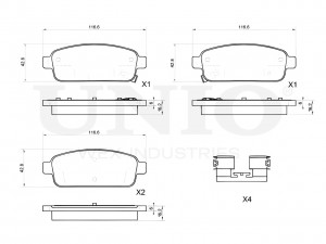 Колодки тормозные диск. задние BRP-20144 UNIO