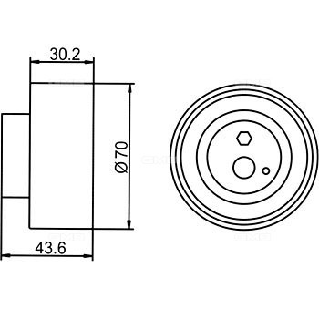 Ролик ГРМ натяжной Isuzu Trooper II (UB), Opel Campo (TF_), Frontera A GT80760 GT80760 GMB