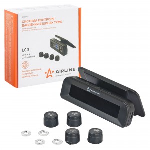 Система контроля давления в шинах TPMS, 4 внеш. датчика, дисплей на лоб. стекло, AEBJ002 AIRLINE