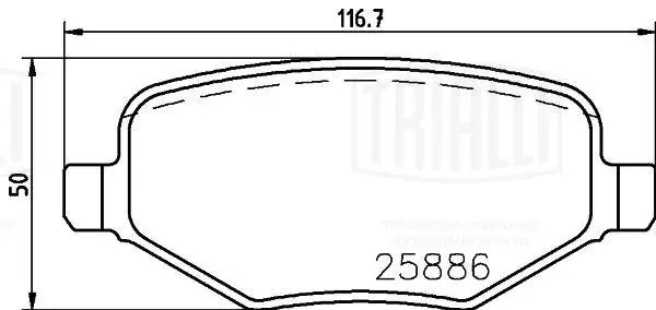 Колодки торм. для а/м Ford Explorer (14-) диск. зад. (PF 4029) PF 4029 TRIALLI