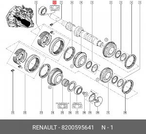 ПОДШИПНИК КП (КОНИЧ) 8200595641 8200595641 RENAULT