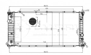 Радиатор охлаждения двигателя для а/м SsangYong New Actyon/Korando C (12-) AT LR LRC17135 LUZAR