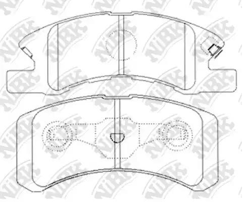 Колодки тормозные MITSUBISHI Mirage передние (4шт.) NIBK PN6428 NIBK