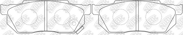 Колодки тормозные дисковые HONDA Civic 83-05/Fit 01-07 PN8263 PN8263 NIBK