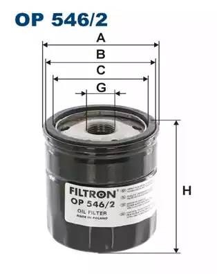 Фильтр масляный FILTRON OP 546/2 OP5462 FILTRON