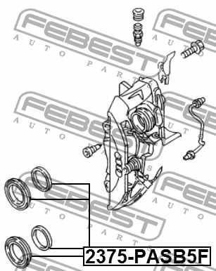 рем. к-кт суппорта торм. переднего!\ Audi A4/A6/A8, VW Passat/Phaeton 98> 2375-PASB5F FEBEST