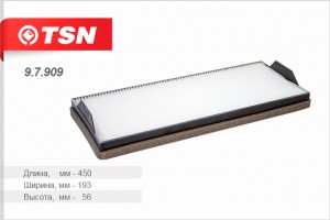 Фильтр воздушный салона КАМАЗ-5490 MERCEDES Atego,Axor TSN 9.7.909 TSN