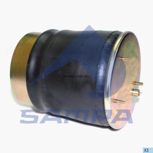 Рессора пневматическая со стаканом; (3 шп.+возд. / 1 отв.); DH=268 стальной стак SP55836K01 SAMPA