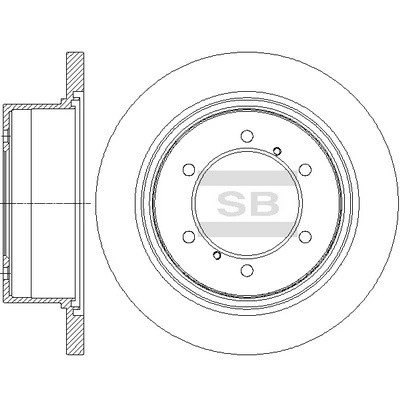 Диск тормозной PAJERO 02-03 SD4335 SD4335 SANGSIN