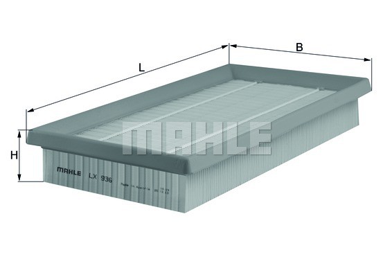 Фильтр воздушный MAZDA 6 (02-12),626 (98-02),MPV (00-06) MAHLE LX936 MAHLE KNECHT
